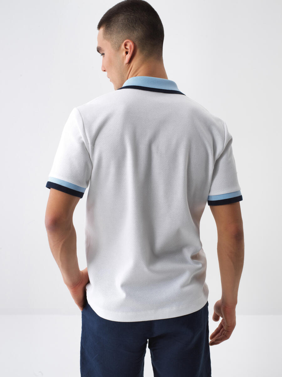 Beyaz Regular Fit Pamuklu Tişört - 5