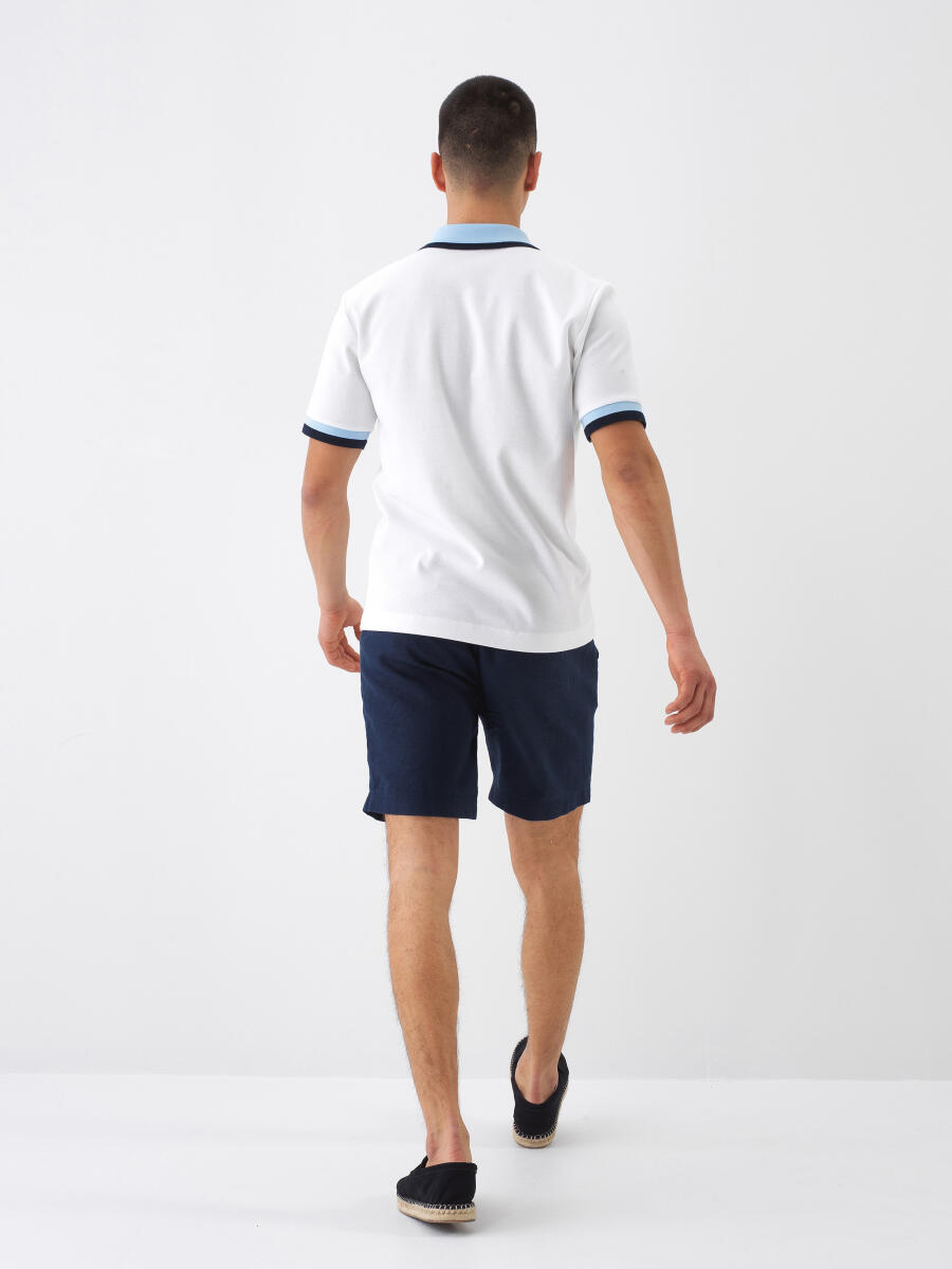 Beyaz Regular Fit Pamuklu Tişört - 6