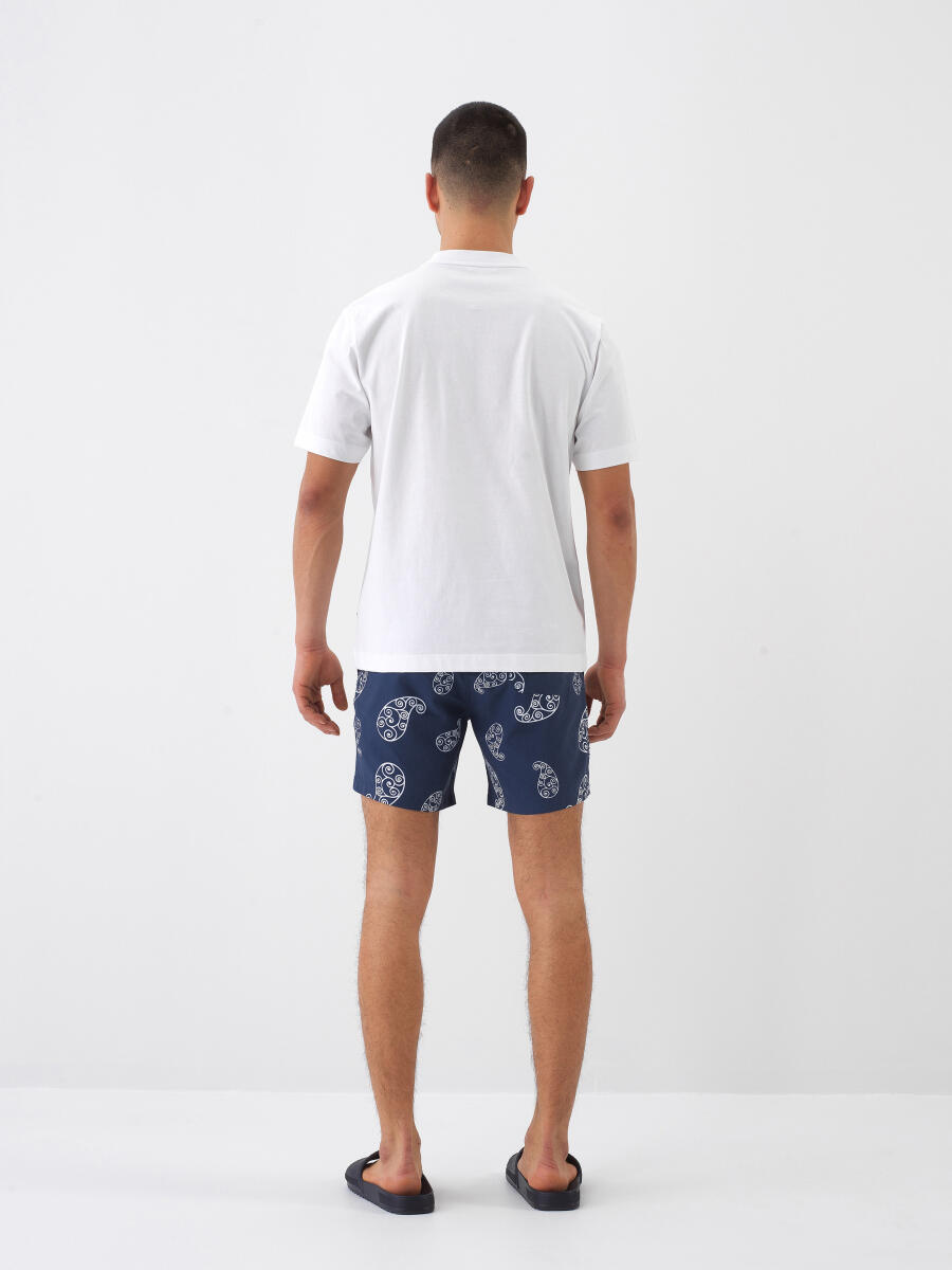 Beyaz Regular Fit Pamuklu Tişört - 5
