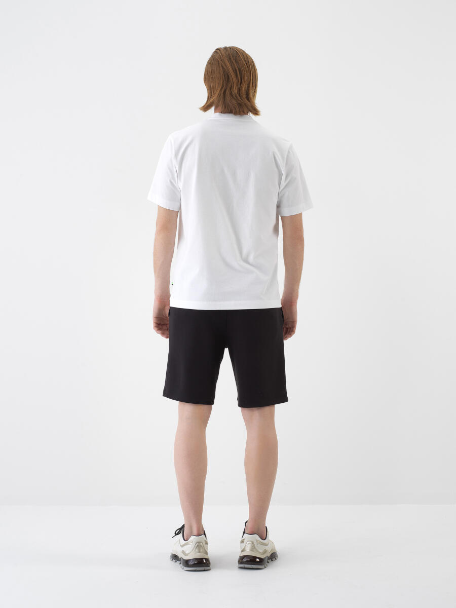 Beyaz Regular Fit Pamuklu Tişört - 5