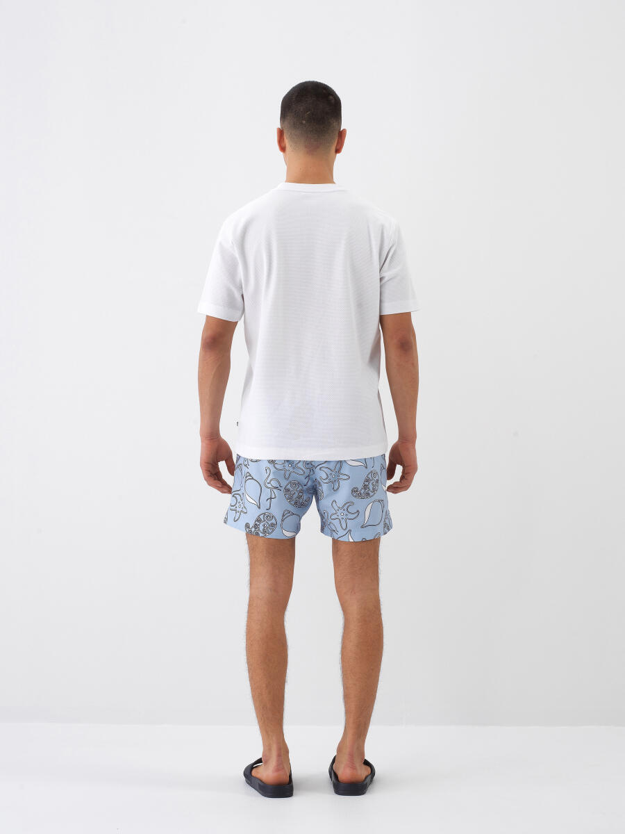 Beyaz Regular Fit Pamuklu Tişört - 5