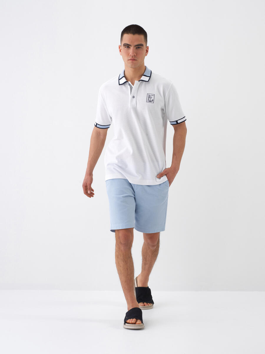 Beyaz Regular Fit Pamuklu Tişört - 2