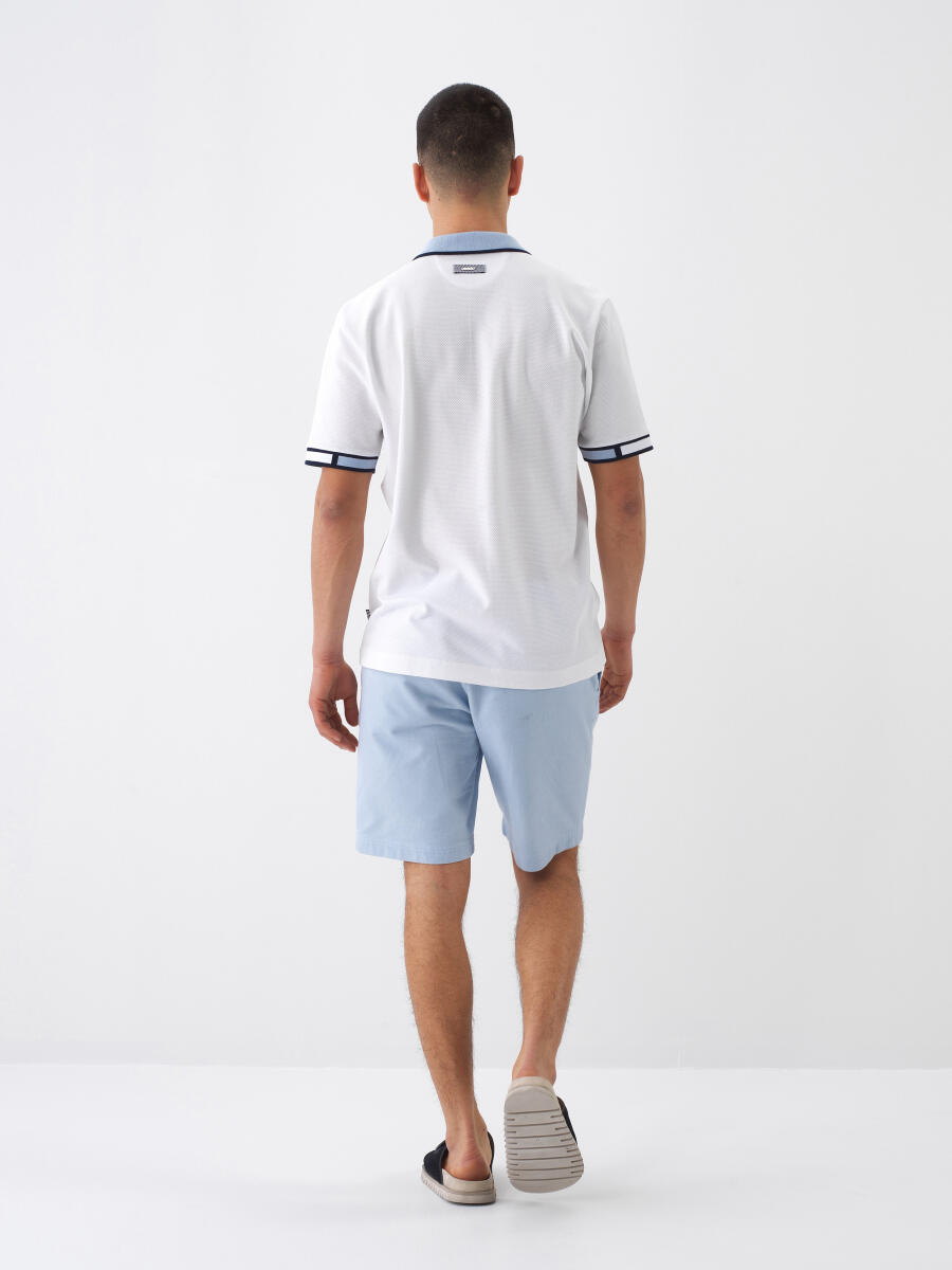Beyaz Regular Fit Pamuklu Tişört - 6