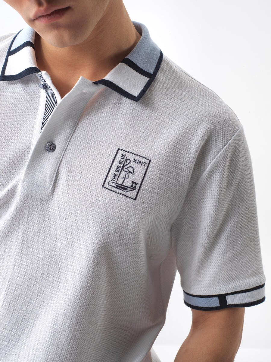 Beyaz Regular Fit Pamuklu Tişört - 3