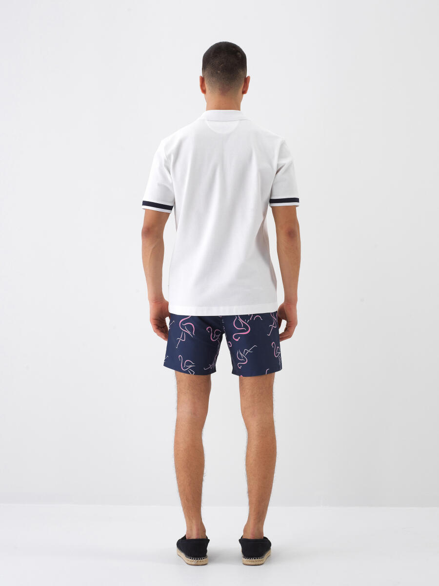 Beyaz Regular Fit Pamuklu Tişört - 5