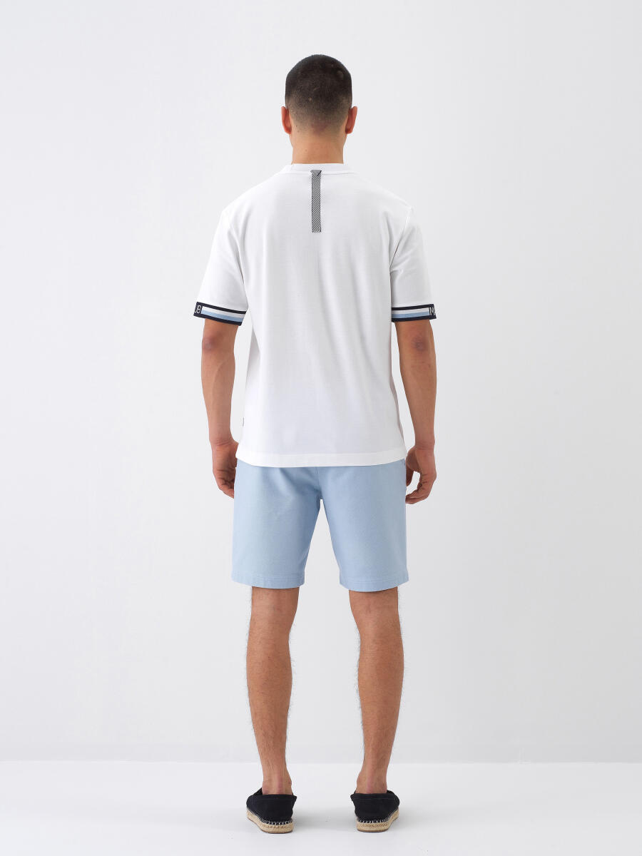 Beyaz Regular Fit Pamuklu Tişört - 6