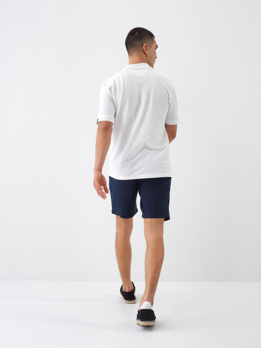 Beyaz Regular Fit Pamuklu Tişört - 6