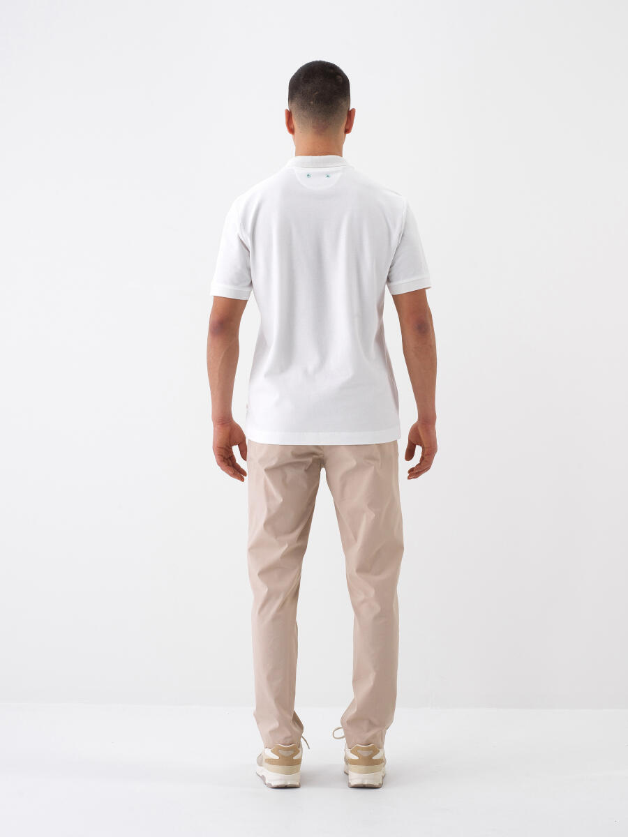Beyaz Regular Fit Pamuklu Tişört - 4