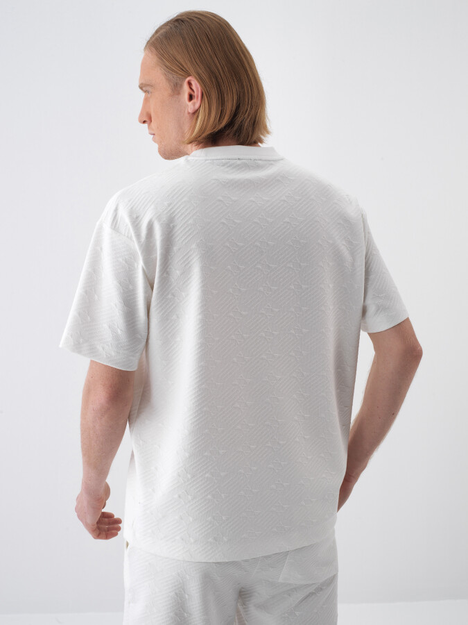 Beyaz Regular Fit Tişört - Xint