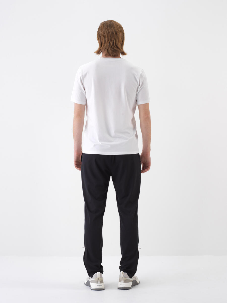 Beyaz Slim Fit Pamuklu Tişört - 5