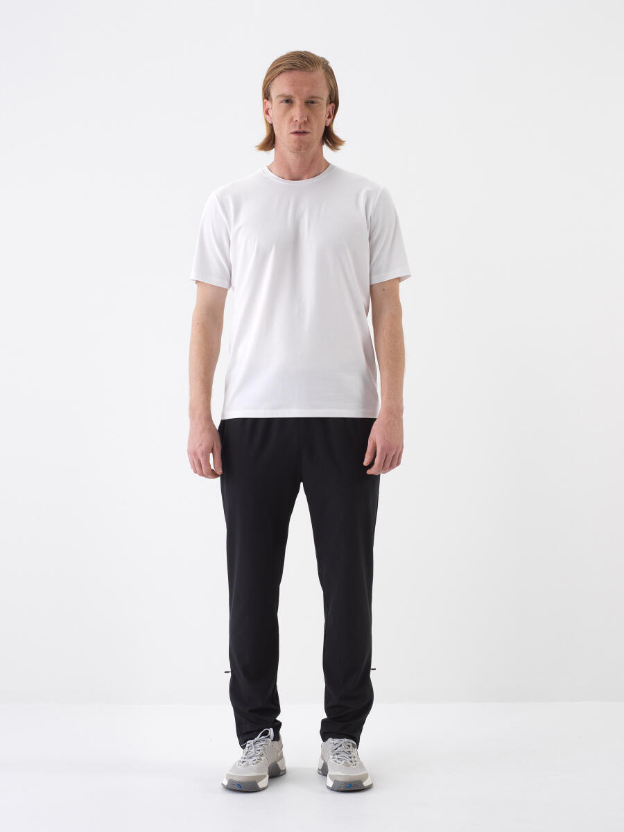 Beyaz Slim Fit Pamuklu Tişört - 2