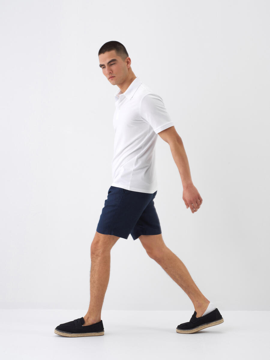 Beyaz Slim Fit Pamuklu Tişört - 2