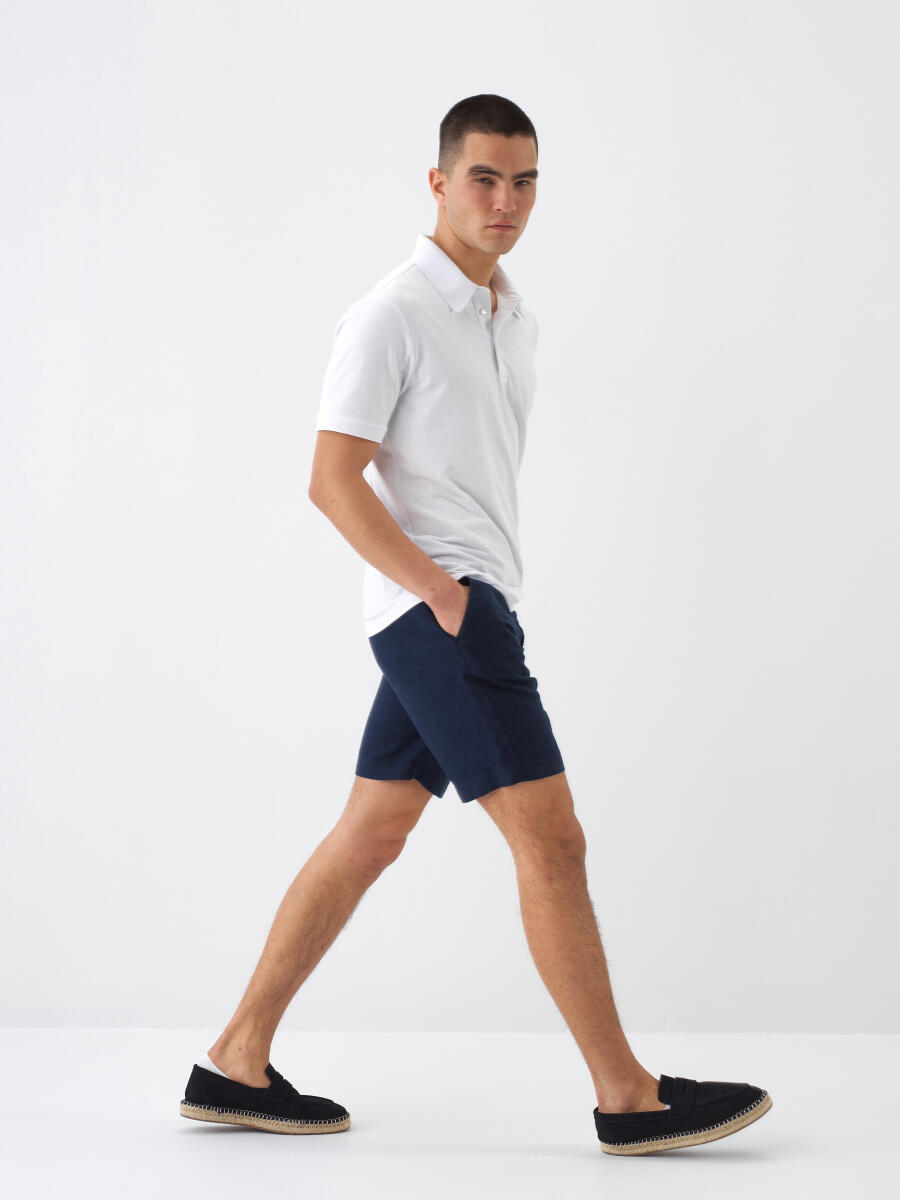 Beyaz Slim Fit Pamuklu Tişört - 5