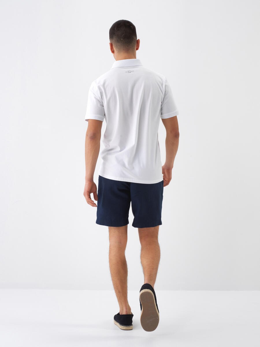 Beyaz Slim Fit Pamuklu Tişört - 7
