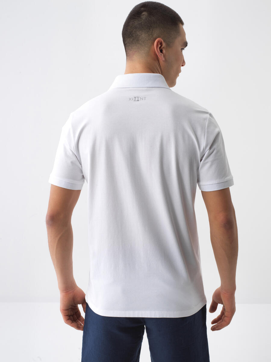 Beyaz Slim Fit Pamuklu Tişört - 6