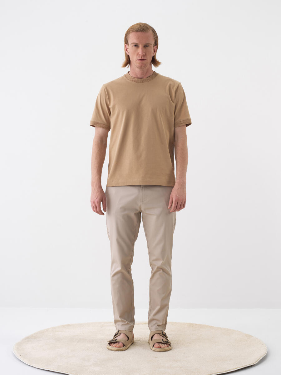 Camel Regular Fit Pamuklu Tişört - 2