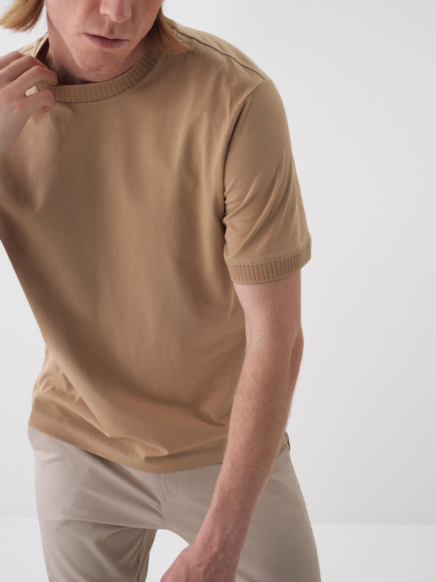 Camel Regular Fit Pamuklu Tişört - 3