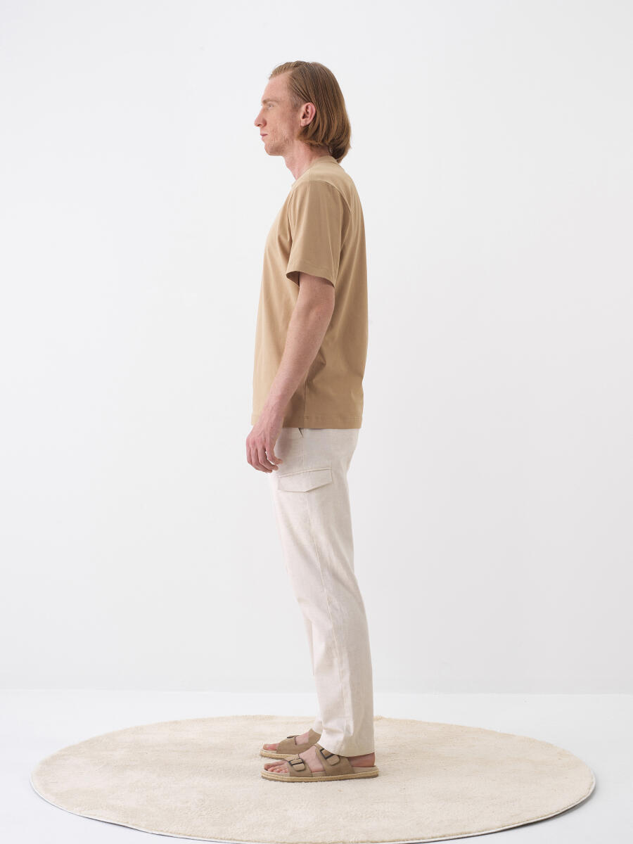 Camel Regular Fit Pamuklu Tişört - 4