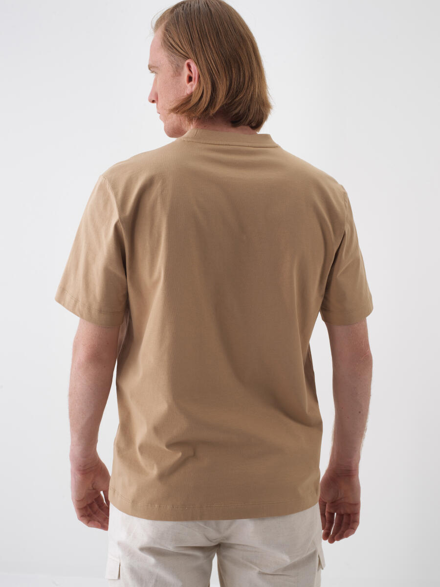 Camel Regular Fit Pamuklu Tişört - 5