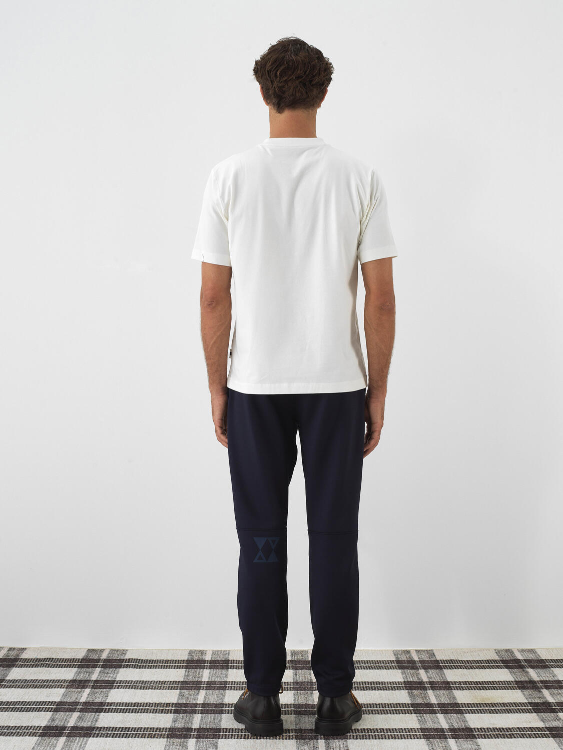 Ekru Pamuk Dokulu Regular Fit Tişört - 4