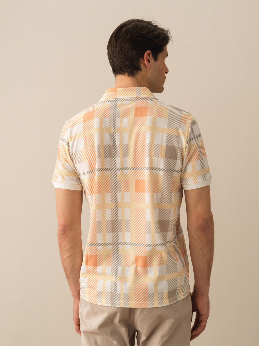 Ekru Regular Fit Pamuklu Polo Yaka Tişört - 3