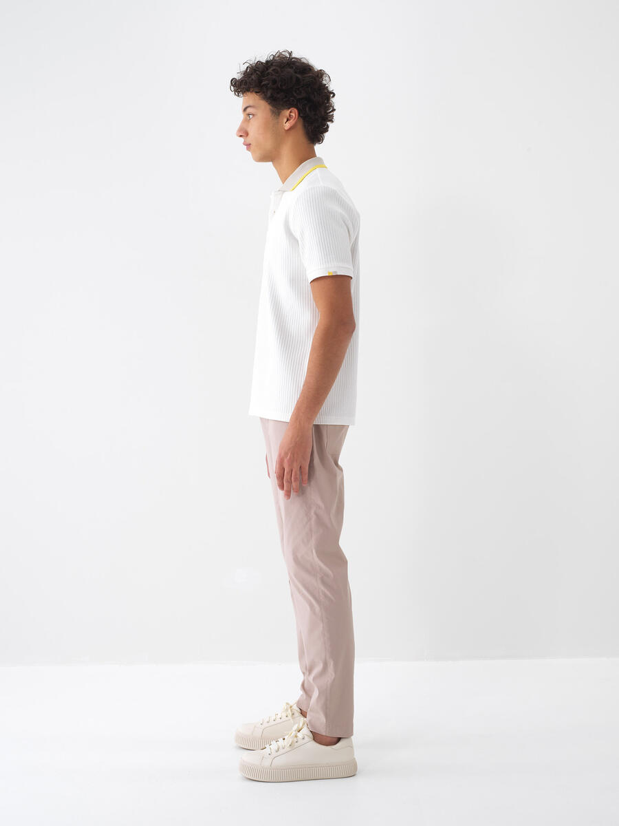 Ekru Regular Fit Pamuklu Tişört - 4