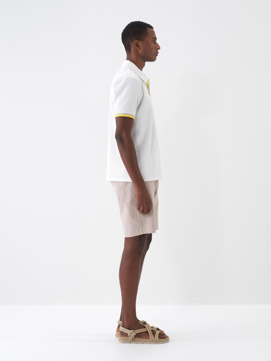 Ekru Regular Fit Pamuklu Tişört - 2