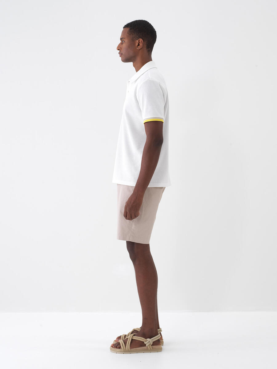 Ekru Regular Fit Pamuklu Tişört - 3