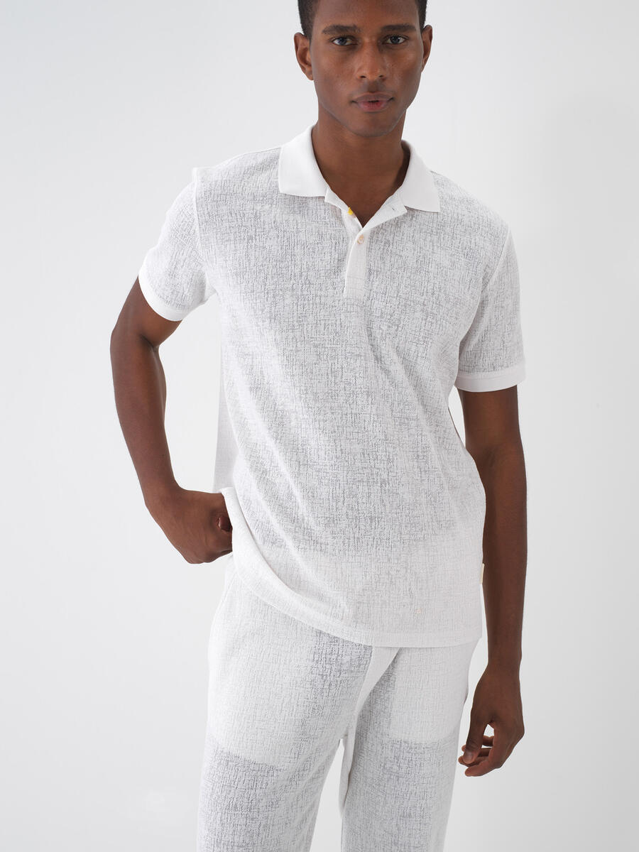 Ekru Regular Fit Pamuklu Tişört