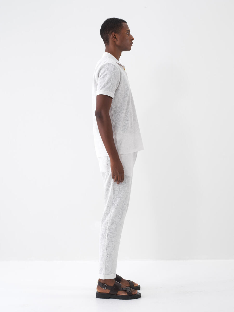 Ekru Regular Fit Pamuklu Tişört - 3