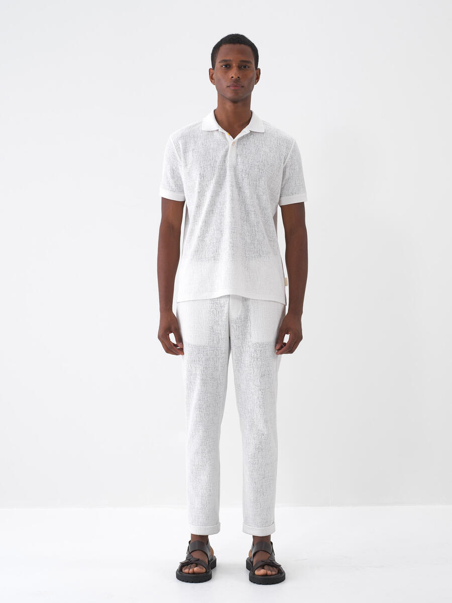 Ekru Regular Fit Pamuklu Tişört - 2