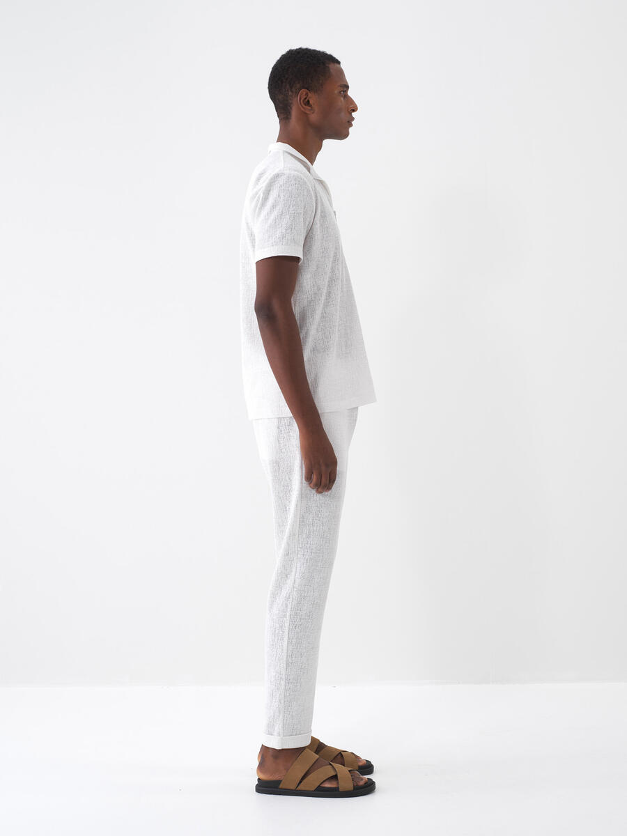 Ekru Regular Fit Pamuklu Tişört - 2