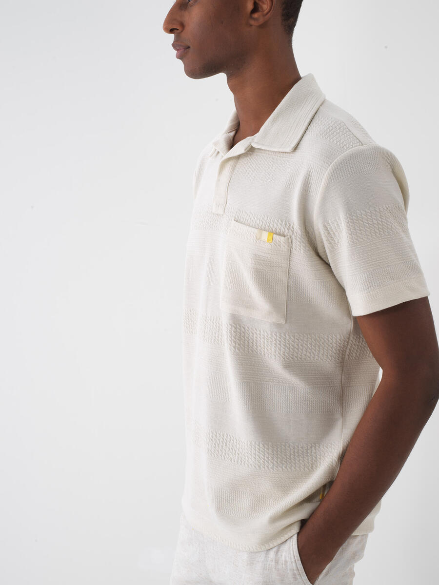 Ekru Regular Fit Polo Yaka Tişört