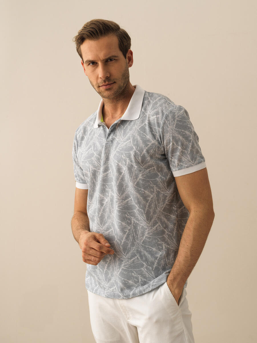 Gri Regular Fit Pamuklu Tişört