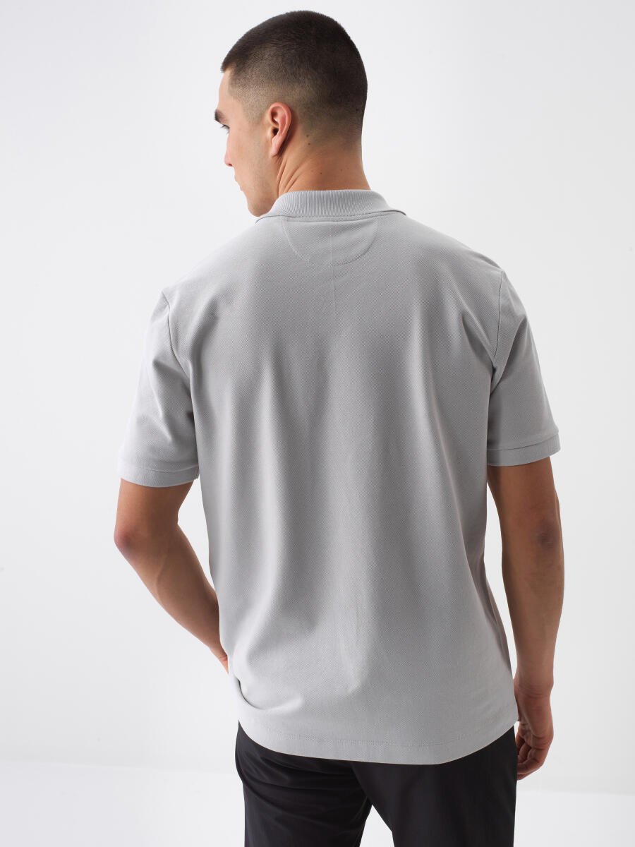 Gri Regular Fit Pamuklu Tişört - 3
