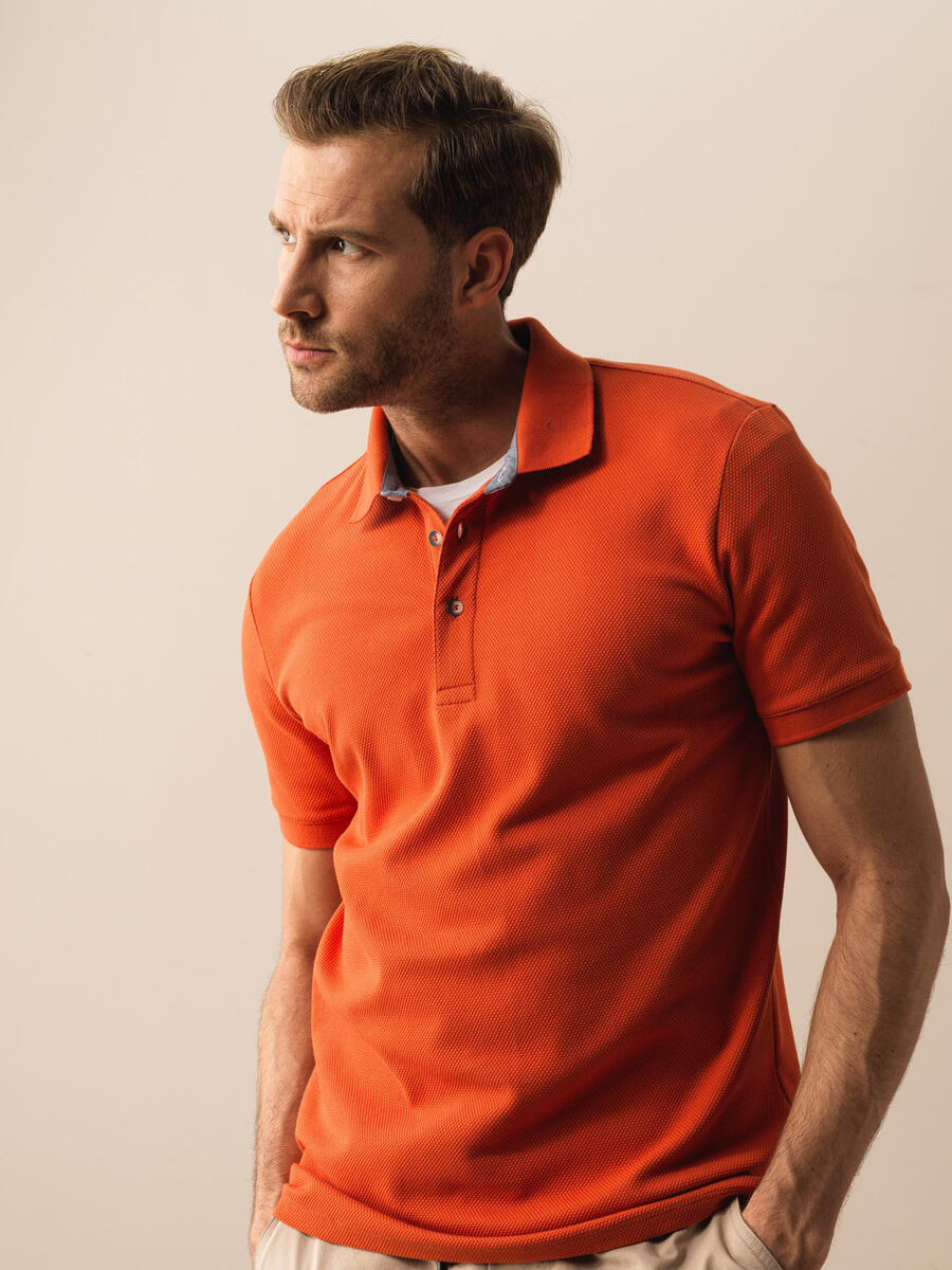 Kiremit Rengi Slim Fit Pamuklu Tişört