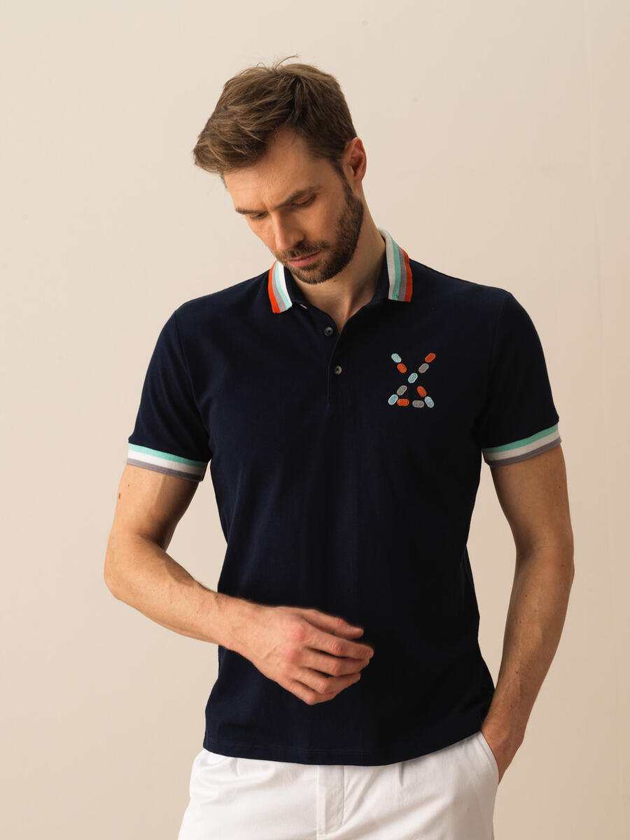 Lacivert Regular Fit Pamuklu Tişört