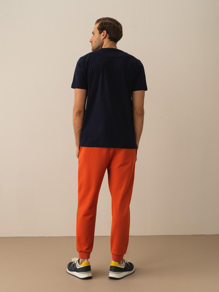 Lacivert Regular Fit Pamuklu Tişört - 4