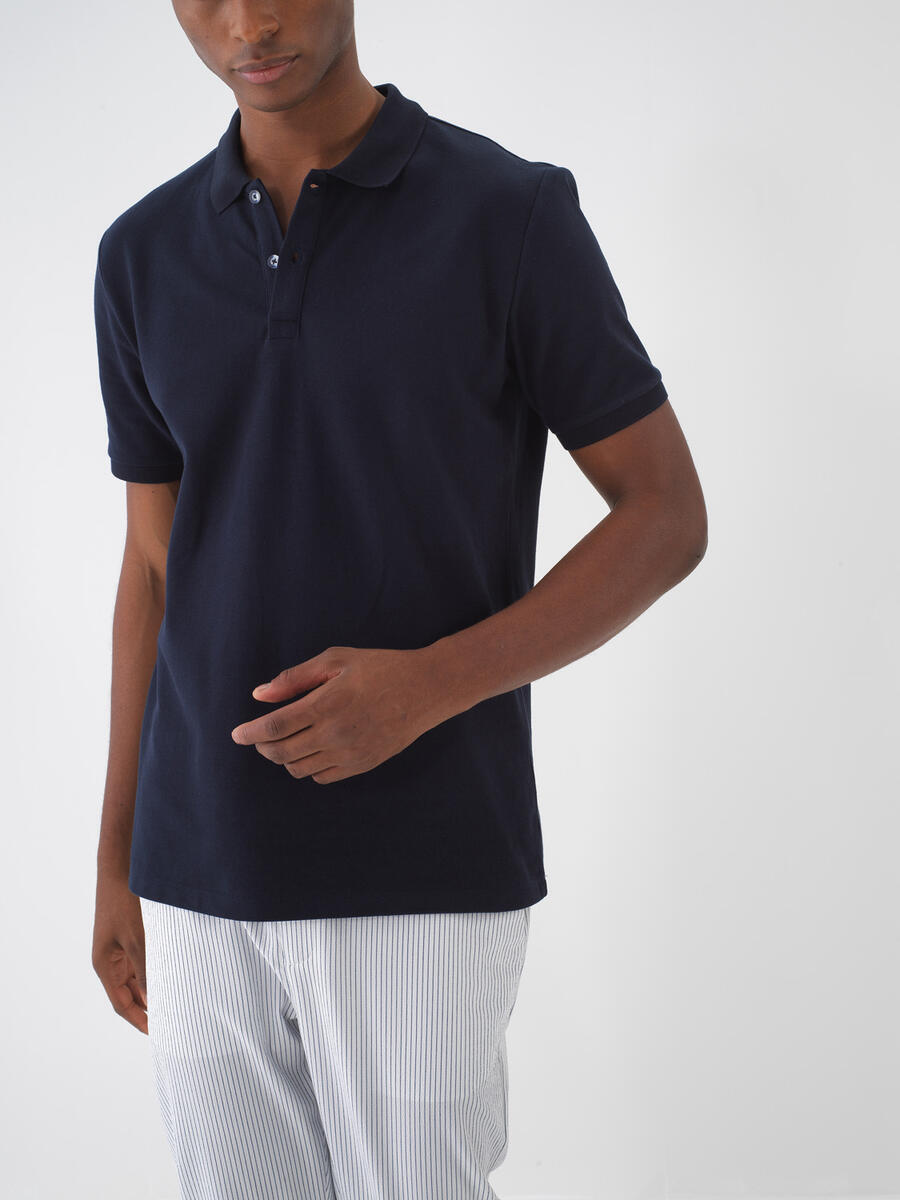 Lacivert Regular Fit Pamuklu Tişört