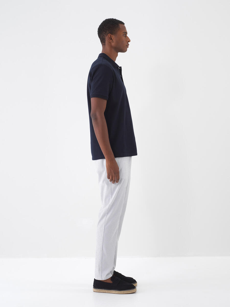 Lacivert Regular Fit Pamuklu Tişört - 3
