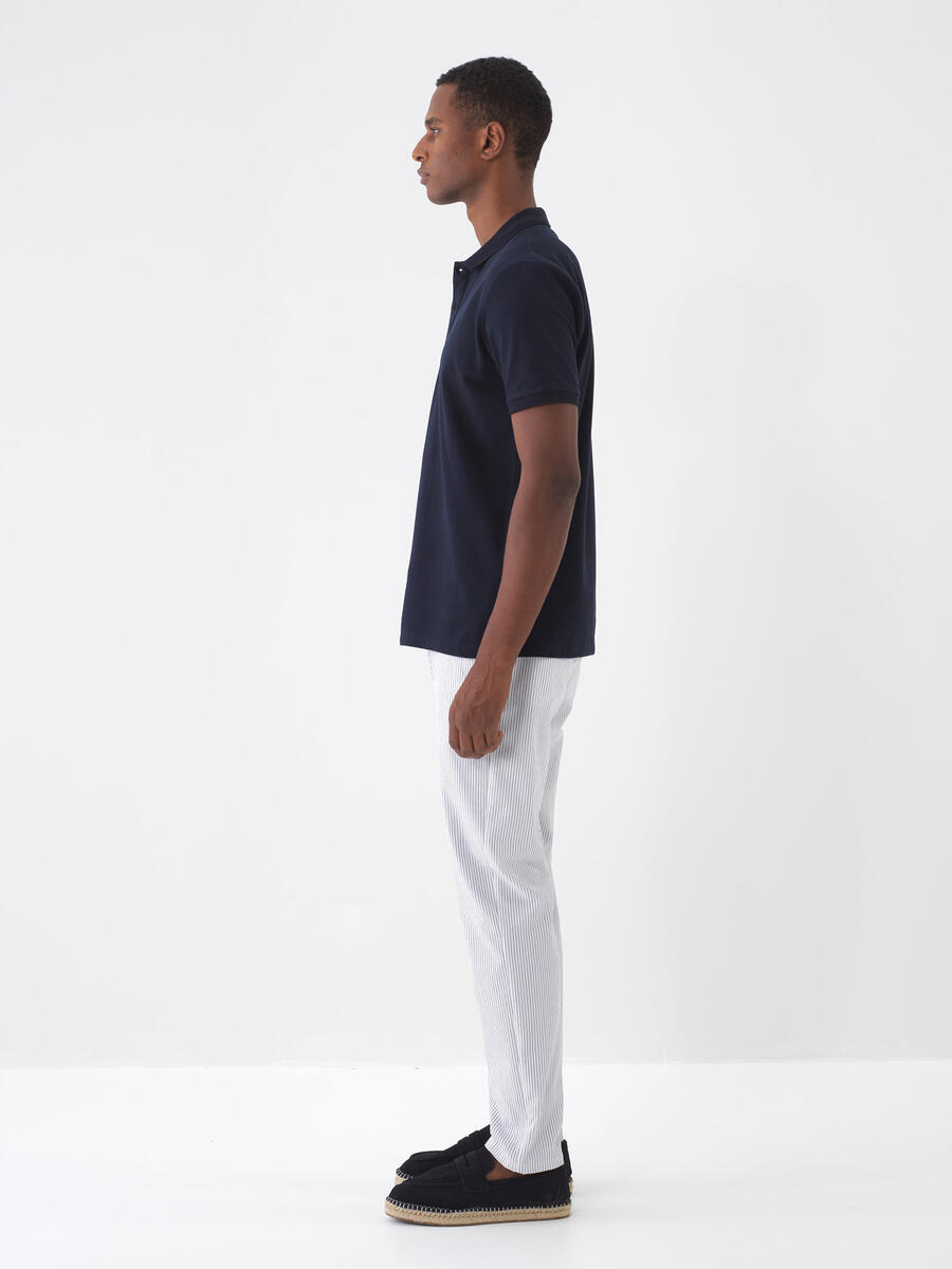 Lacivert Regular Fit Pamuklu Tişört - 4