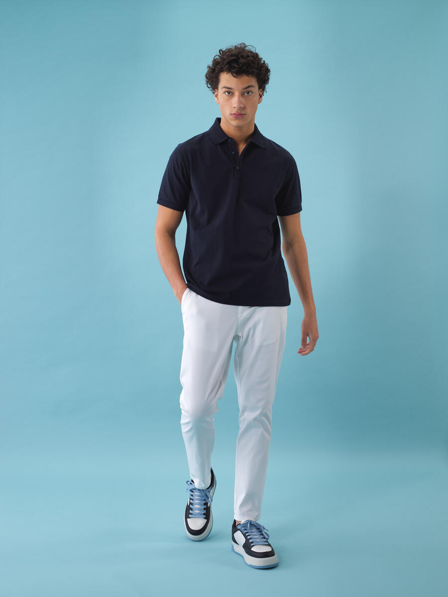Lacivert Regular Fit Pamuklu Tişört - 6