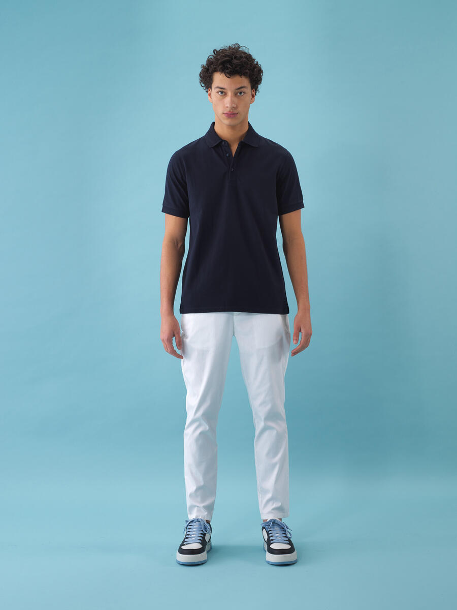 Lacivert Regular Fit Pamuklu Tişört - 5