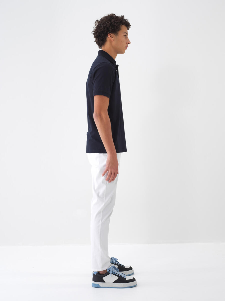 Lacivert Regular Fit Pamuklu Tişört - 3