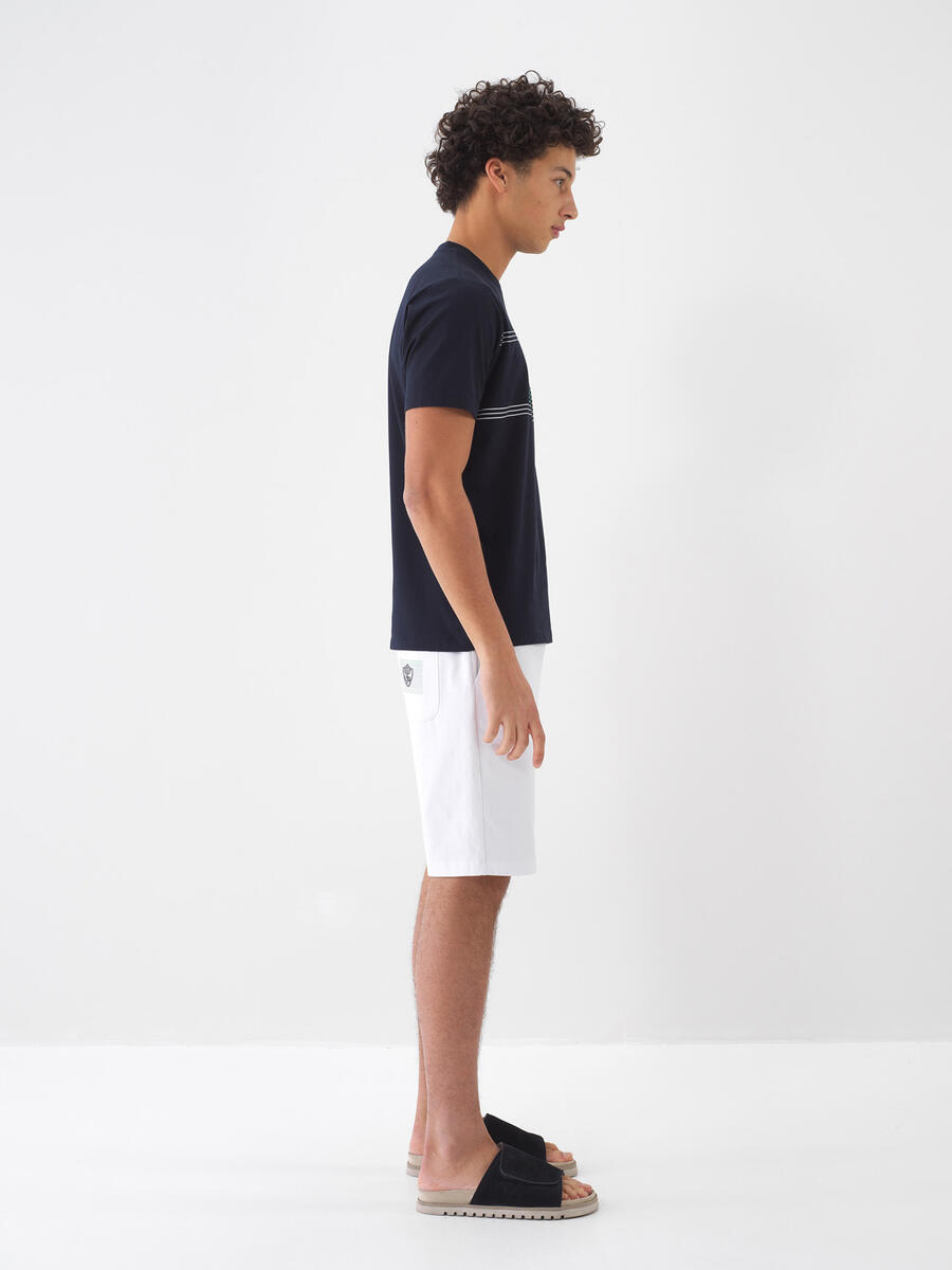 Lacivert Regular Fit Pamuklu Tişört - 3