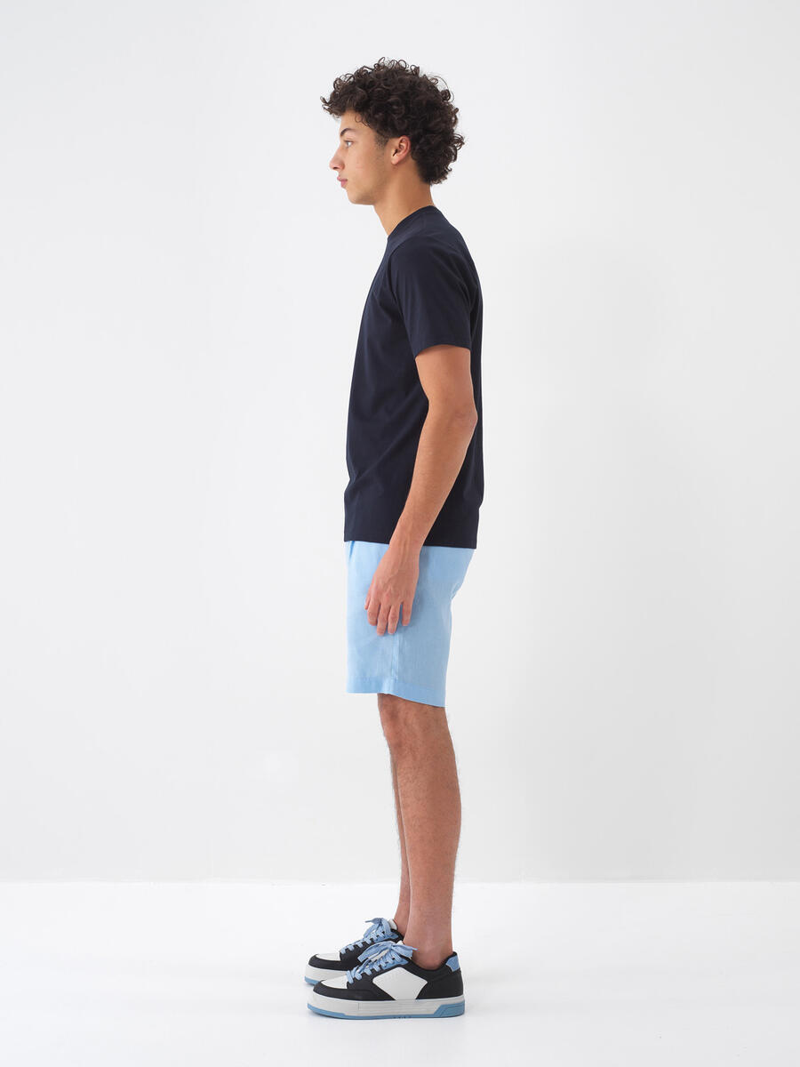 Lacivert Regular Fit Pamuklu Tişört - 4