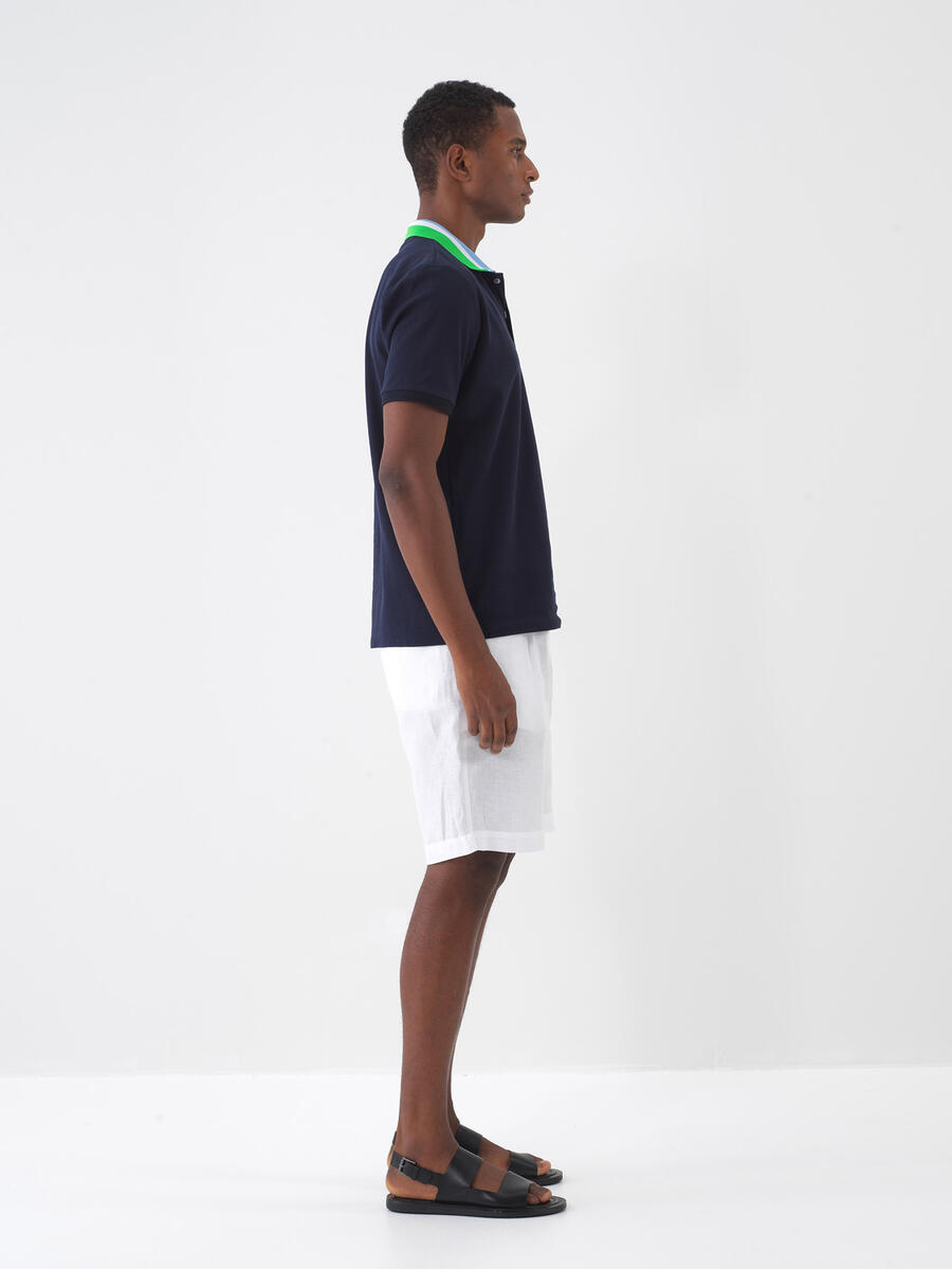 Lacivert Regular Fit Pamuklu Tişört - 3