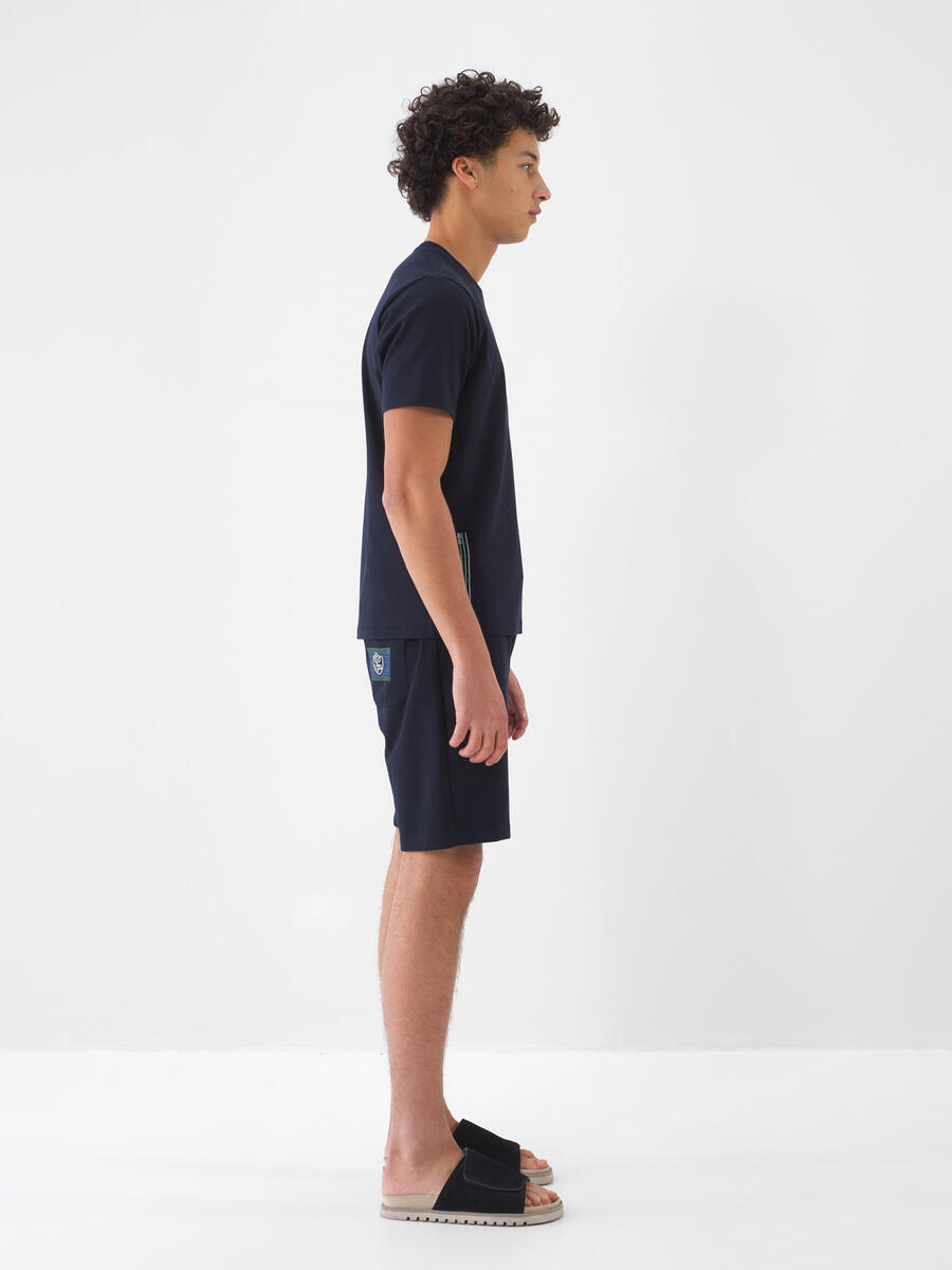 Lacivert Regular Fit Pamuklu Tişört - 3