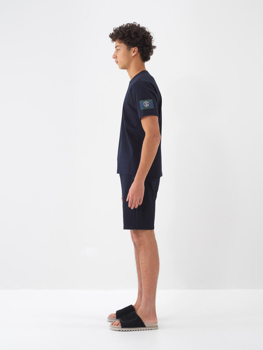 Lacivert Regular Fit Pamuklu Tişört - 4