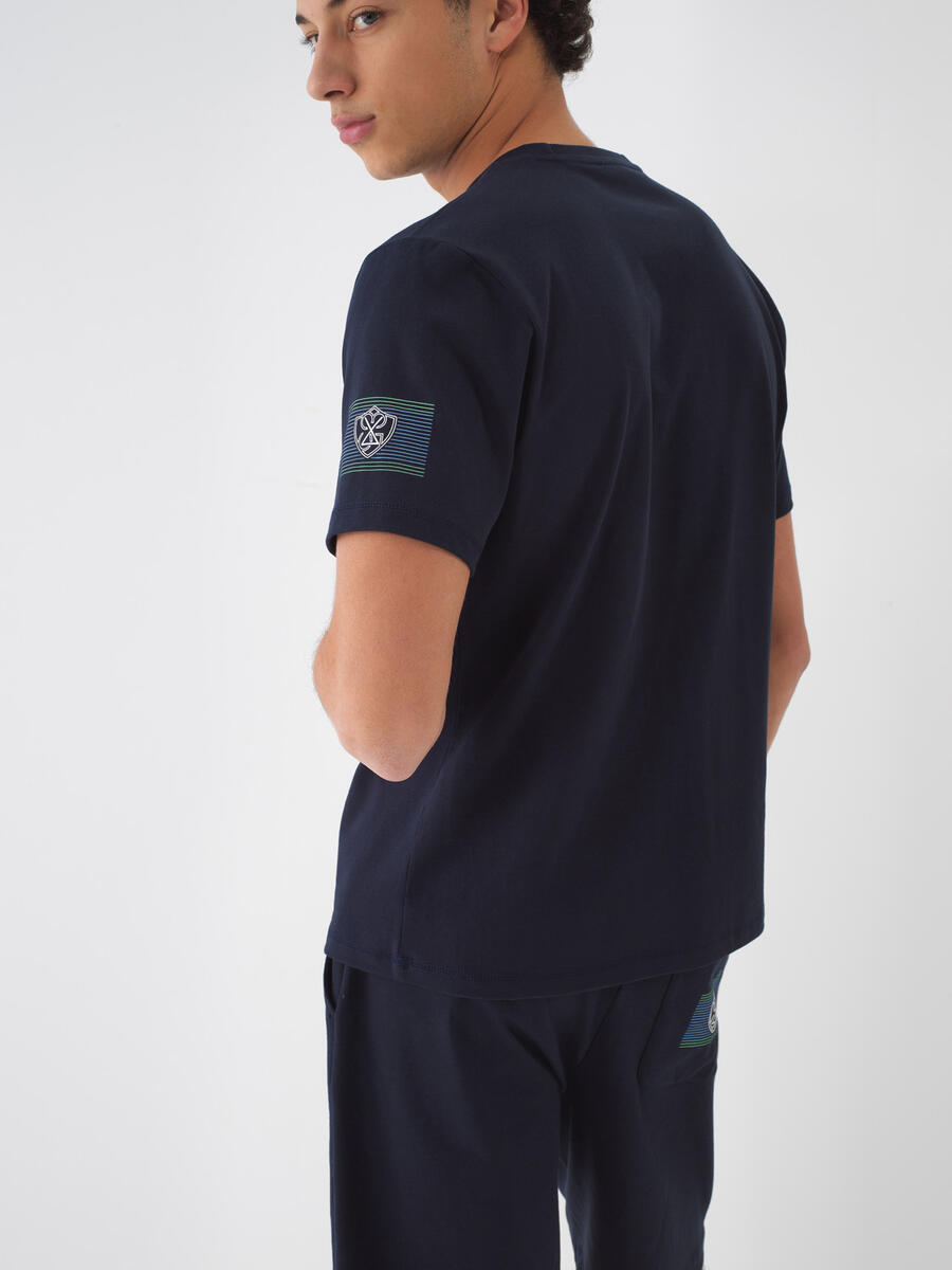 Lacivert Regular Fit Pamuklu Tişört
